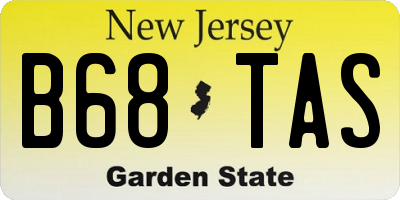 NJ license plate B68TAS
