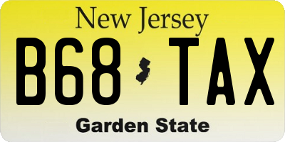 NJ license plate B68TAX