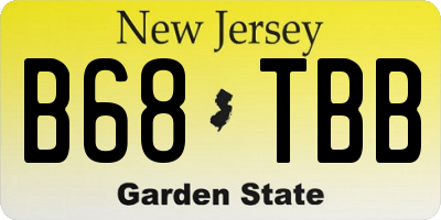 NJ license plate B68TBB