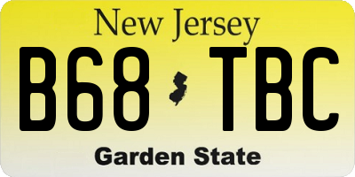 NJ license plate B68TBC