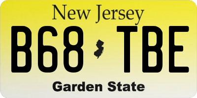 NJ license plate B68TBE