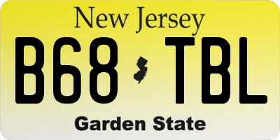 NJ license plate B68TBL