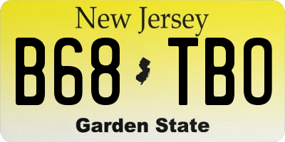 NJ license plate B68TBO