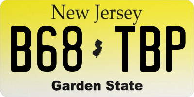 NJ license plate B68TBP