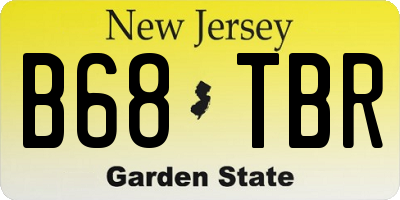 NJ license plate B68TBR