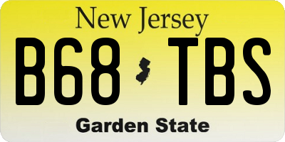 NJ license plate B68TBS