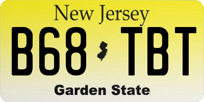 NJ license plate B68TBT