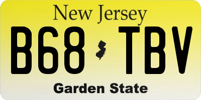 NJ license plate B68TBV