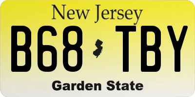 NJ license plate B68TBY