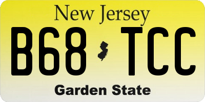 NJ license plate B68TCC