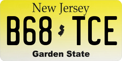 NJ license plate B68TCE