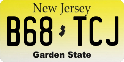 NJ license plate B68TCJ