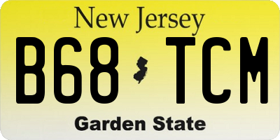 NJ license plate B68TCM