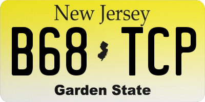 NJ license plate B68TCP