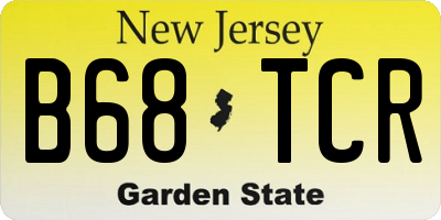 NJ license plate B68TCR