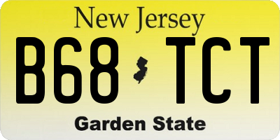NJ license plate B68TCT