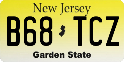 NJ license plate B68TCZ