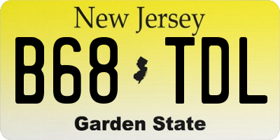 NJ license plate B68TDL