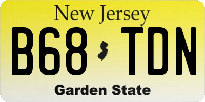 NJ license plate B68TDN