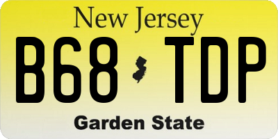 NJ license plate B68TDP