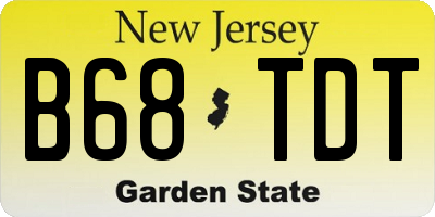 NJ license plate B68TDT