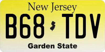 NJ license plate B68TDV