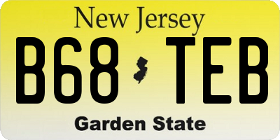 NJ license plate B68TEB