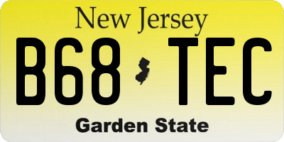 NJ license plate B68TEC