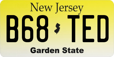 NJ license plate B68TED
