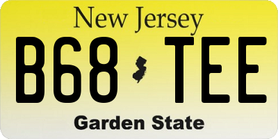 NJ license plate B68TEE