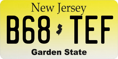 NJ license plate B68TEF