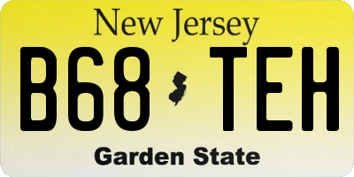 NJ license plate B68TEH