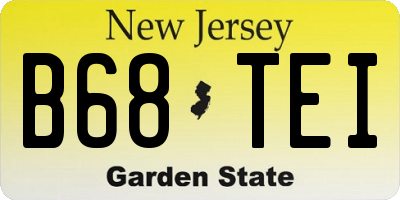 NJ license plate B68TEI