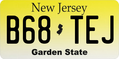 NJ license plate B68TEJ