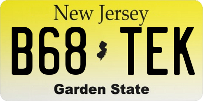 NJ license plate B68TEK