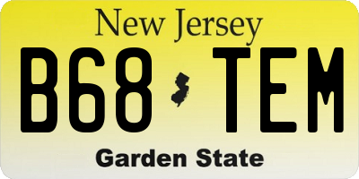 NJ license plate B68TEM