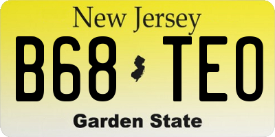 NJ license plate B68TEO
