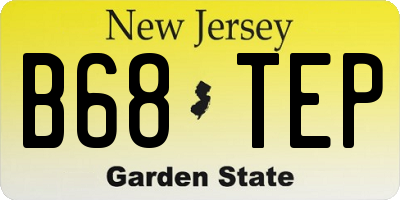 NJ license plate B68TEP