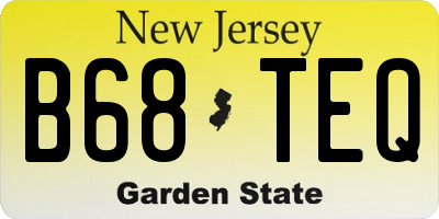 NJ license plate B68TEQ