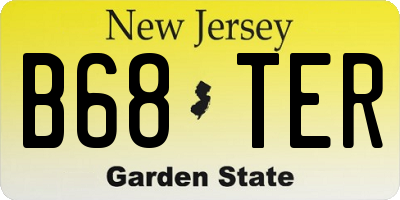 NJ license plate B68TER
