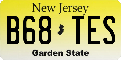 NJ license plate B68TES