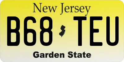 NJ license plate B68TEU