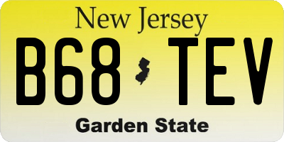 NJ license plate B68TEV