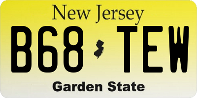 NJ license plate B68TEW