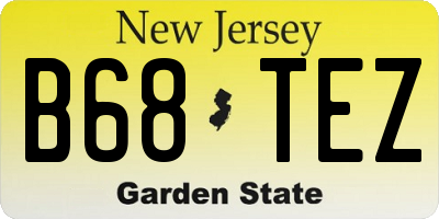 NJ license plate B68TEZ