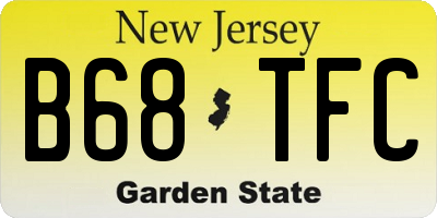 NJ license plate B68TFC