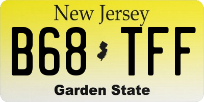 NJ license plate B68TFF