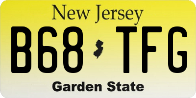 NJ license plate B68TFG