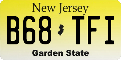 NJ license plate B68TFI