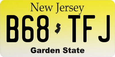 NJ license plate B68TFJ